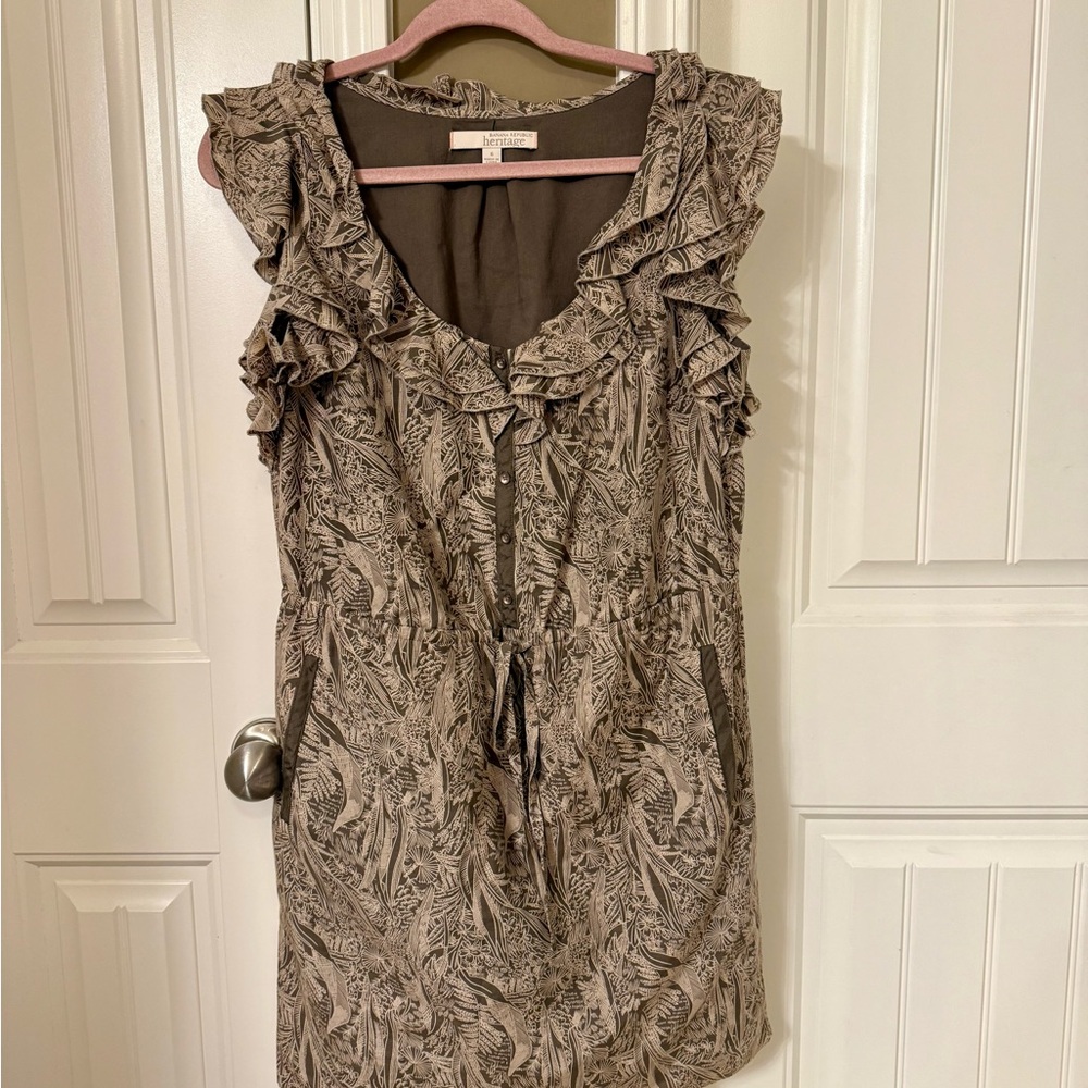 Women's Ruffled dress - Brown